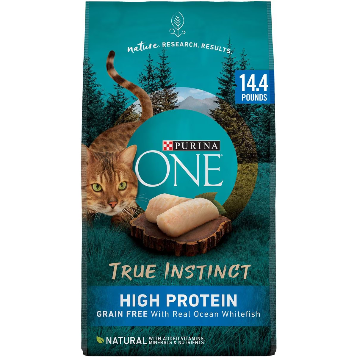 Purina ONE True Instinct Natural Grain-Free with Ocean Whitefish High Protein Dry Cat Food 